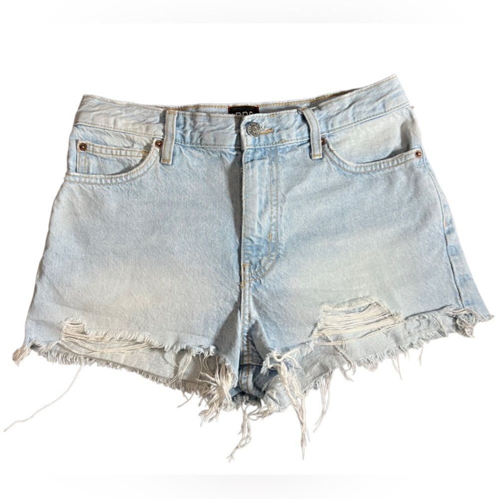 BDG urban outfitters girlfriend high rise jean shorts distressed size 28